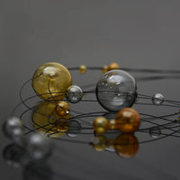 Cumulus Layered Necklace -Amber Glass