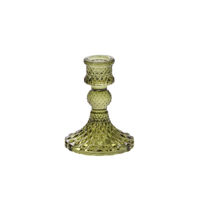 Green Gillian 4'' Candle Holder Pair