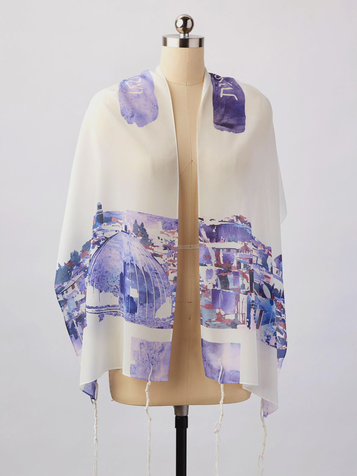 Silk Jerusalem Tallit with matching Bag