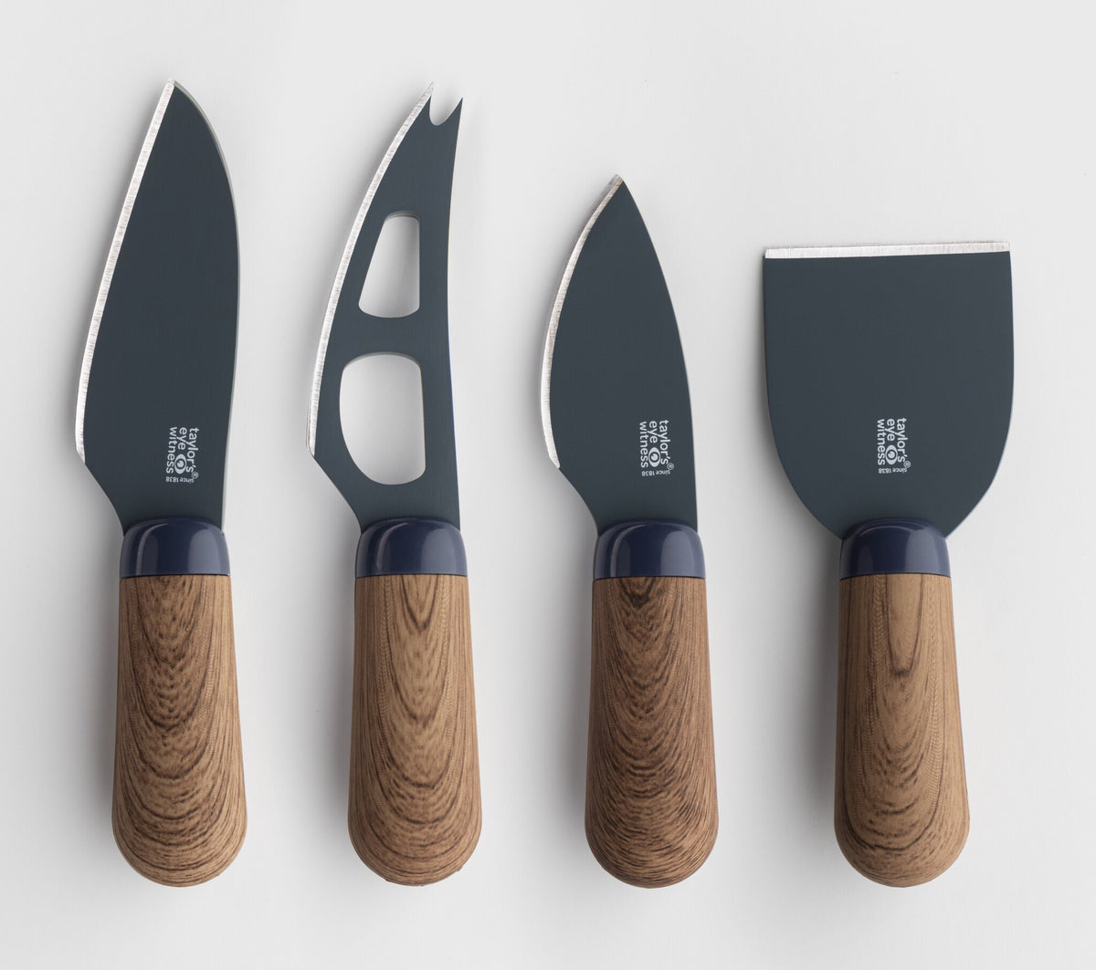Brooklyn Brass Cheese Knife Set of 4- Walnut
