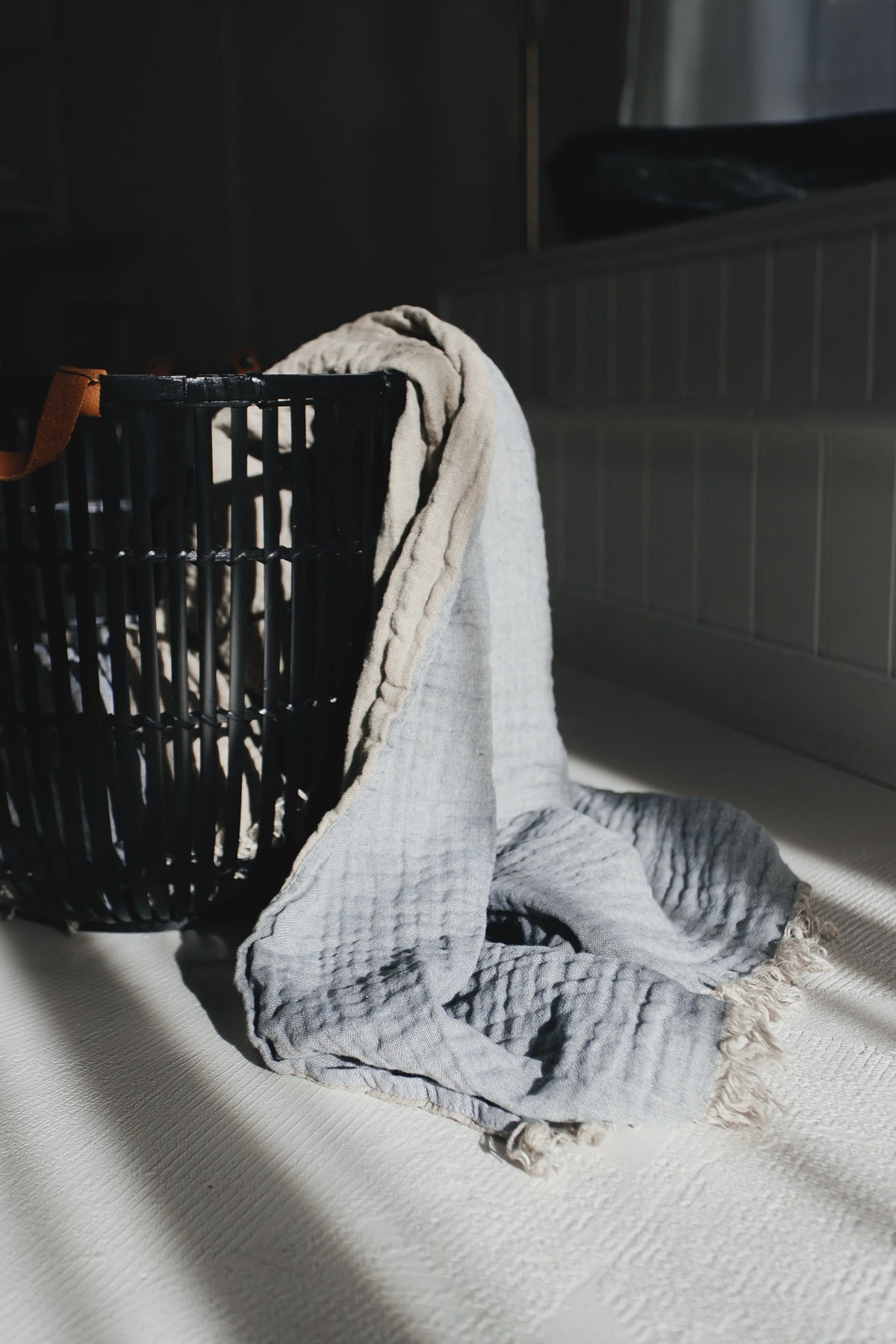 100% Double Sided Throw-Corsica Graphite-Natural