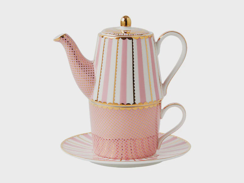 Regency Pink Tea for 1 with Infuser