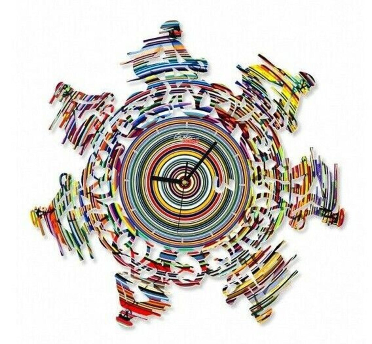 Clock-Riding Time. Metal Art