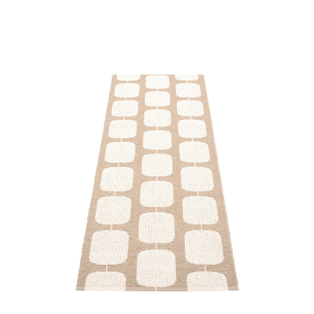Pappelina Sten Light Nougat /Vanilla Reversible Runner.  2 1/4'' x 6'