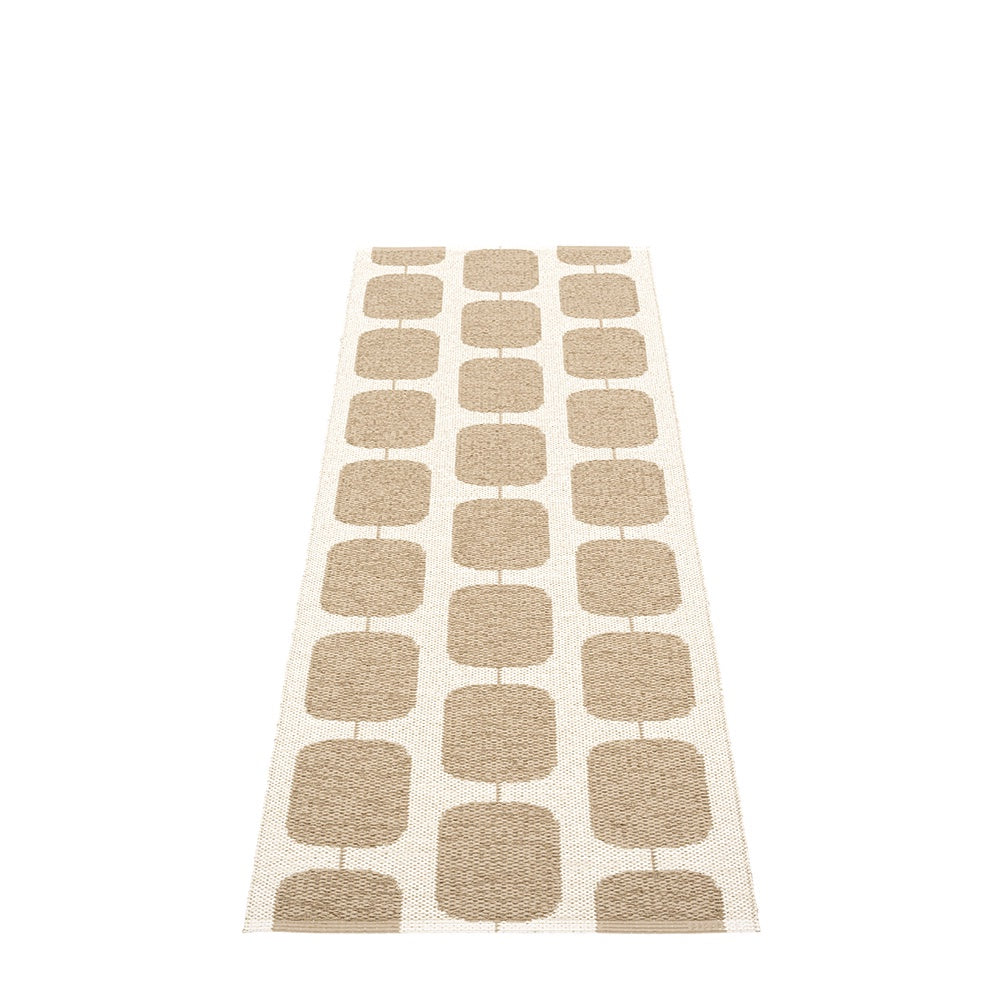Pappelina Sten Light Nougat /Vanilla Reversible Runner.  2 1/4'' x 6'