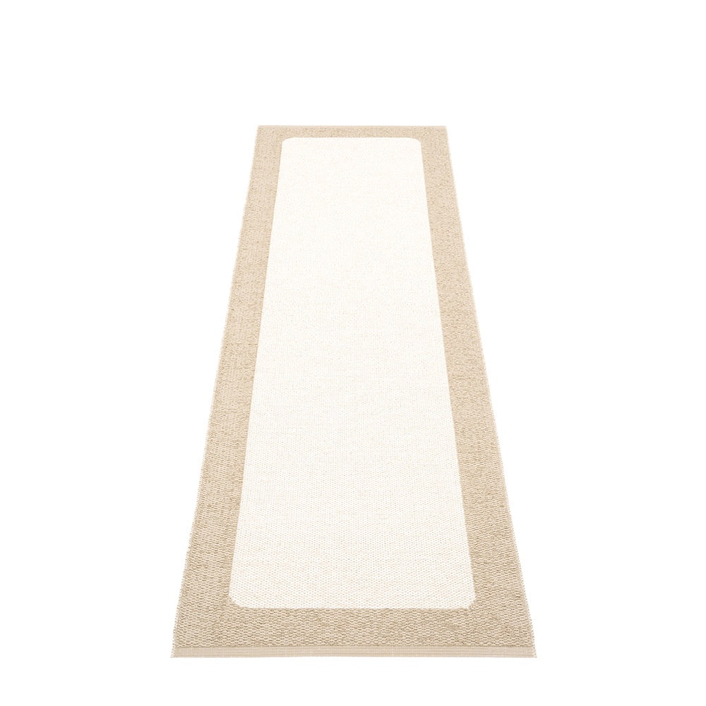 Pappelina, Ilda Beige/ Vanilla Reversible Rug 2.25'' x 4 ft