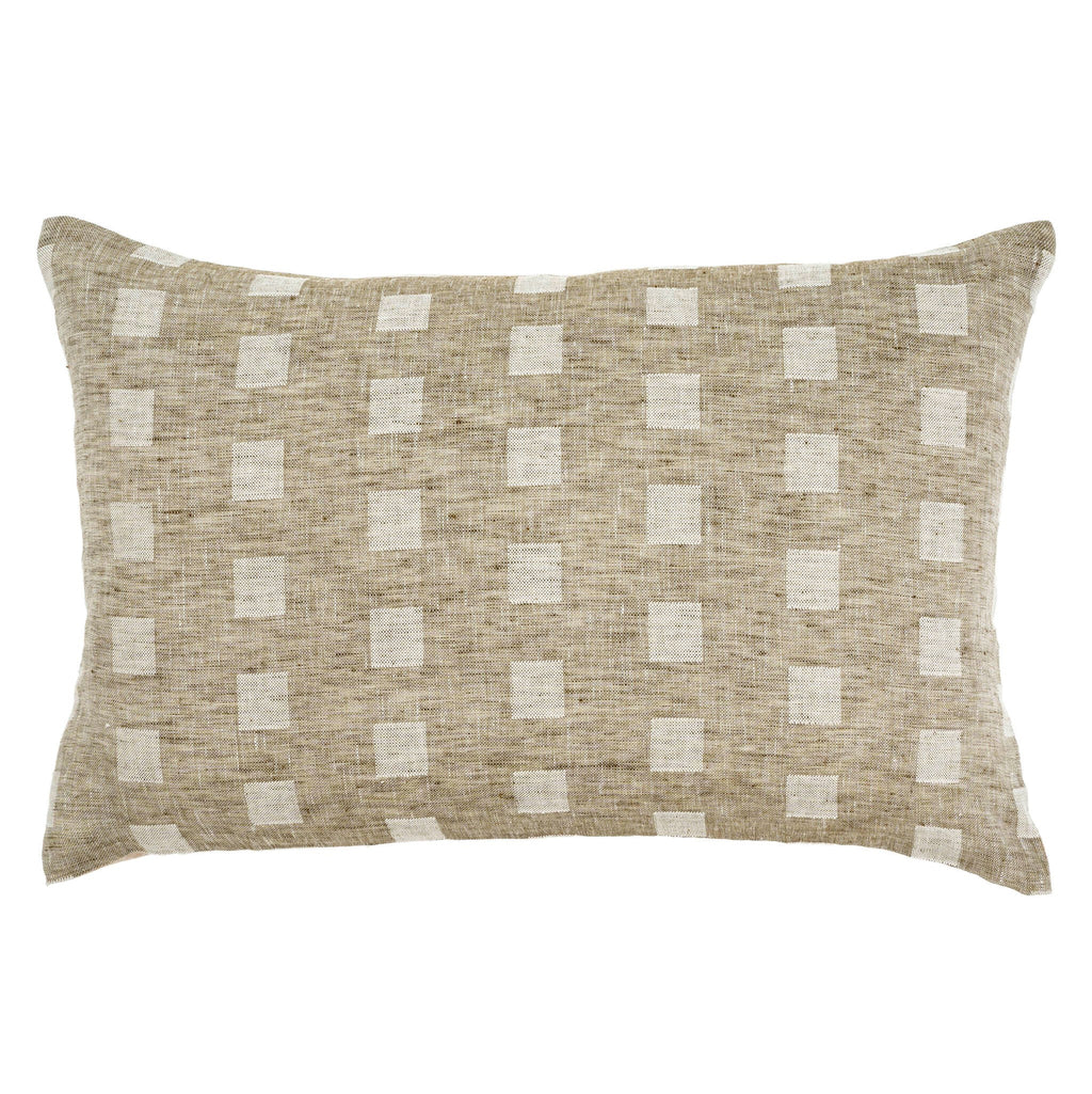 Check Linen Pillow 16'' x 24''
