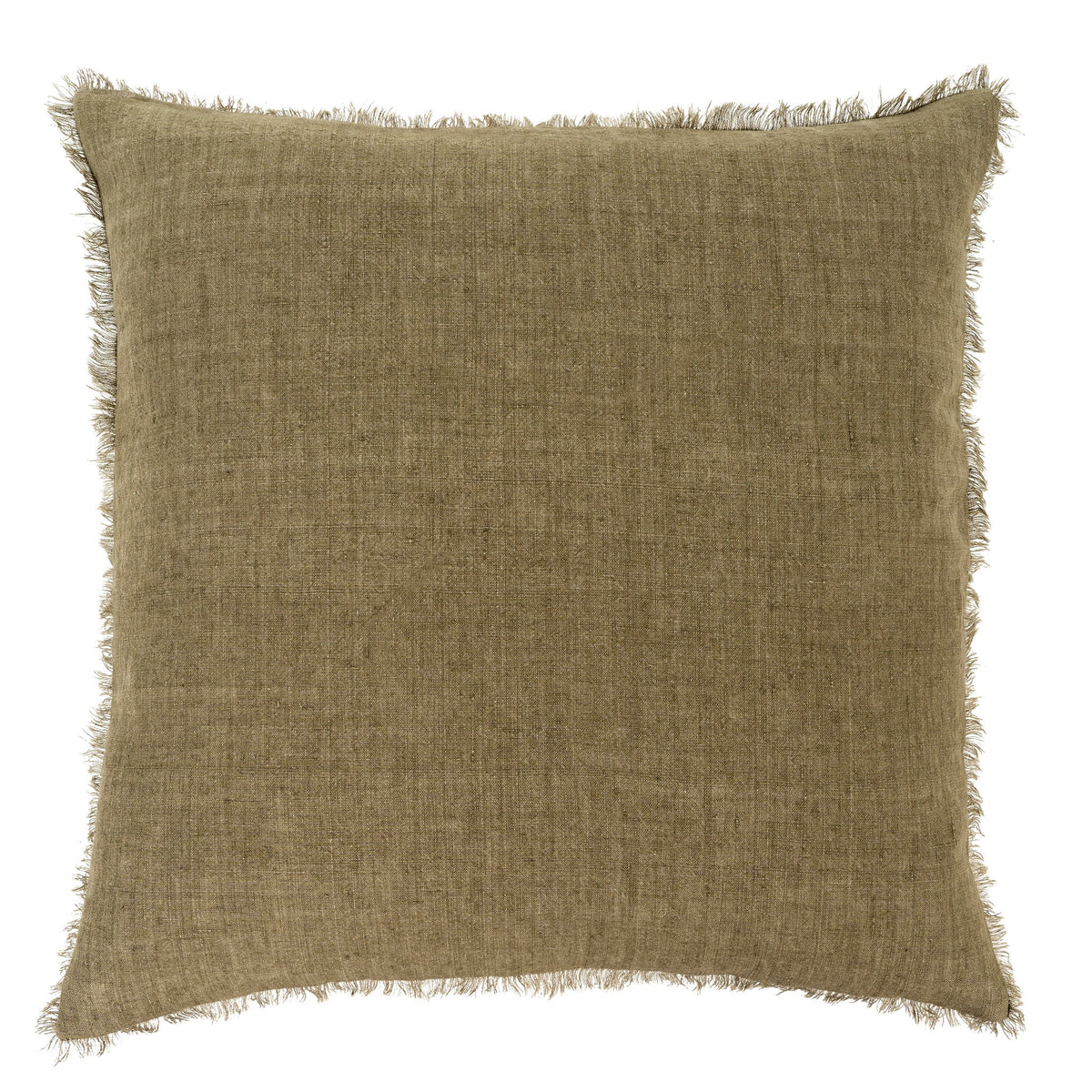 Belgiam 24'' Linen Pillow-Kelp