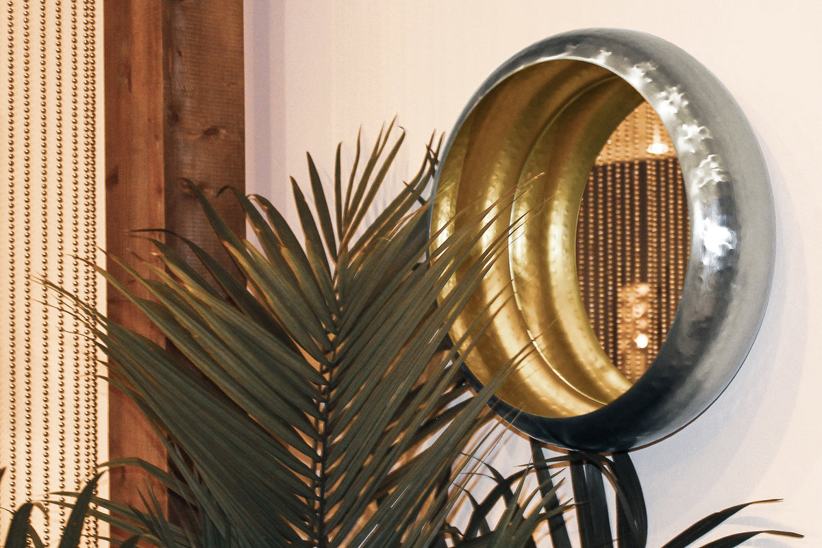 Antique Gold Hammered  24.5'' Mirror