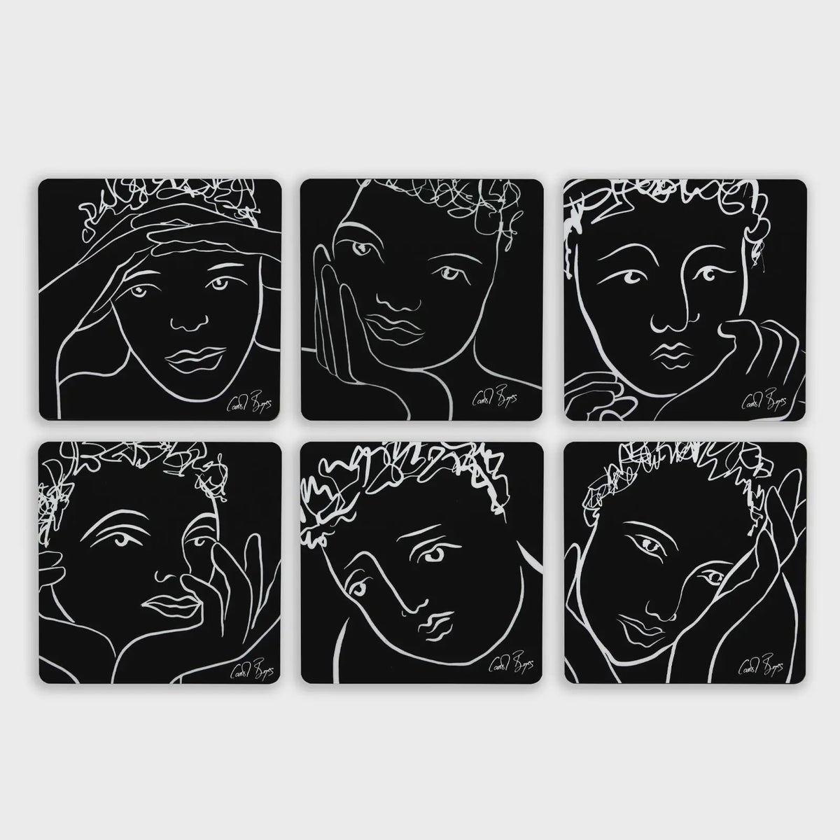 Coaster Set -Sketchbook set of 6