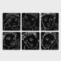 Coaster Set -Sketchbook set of 6