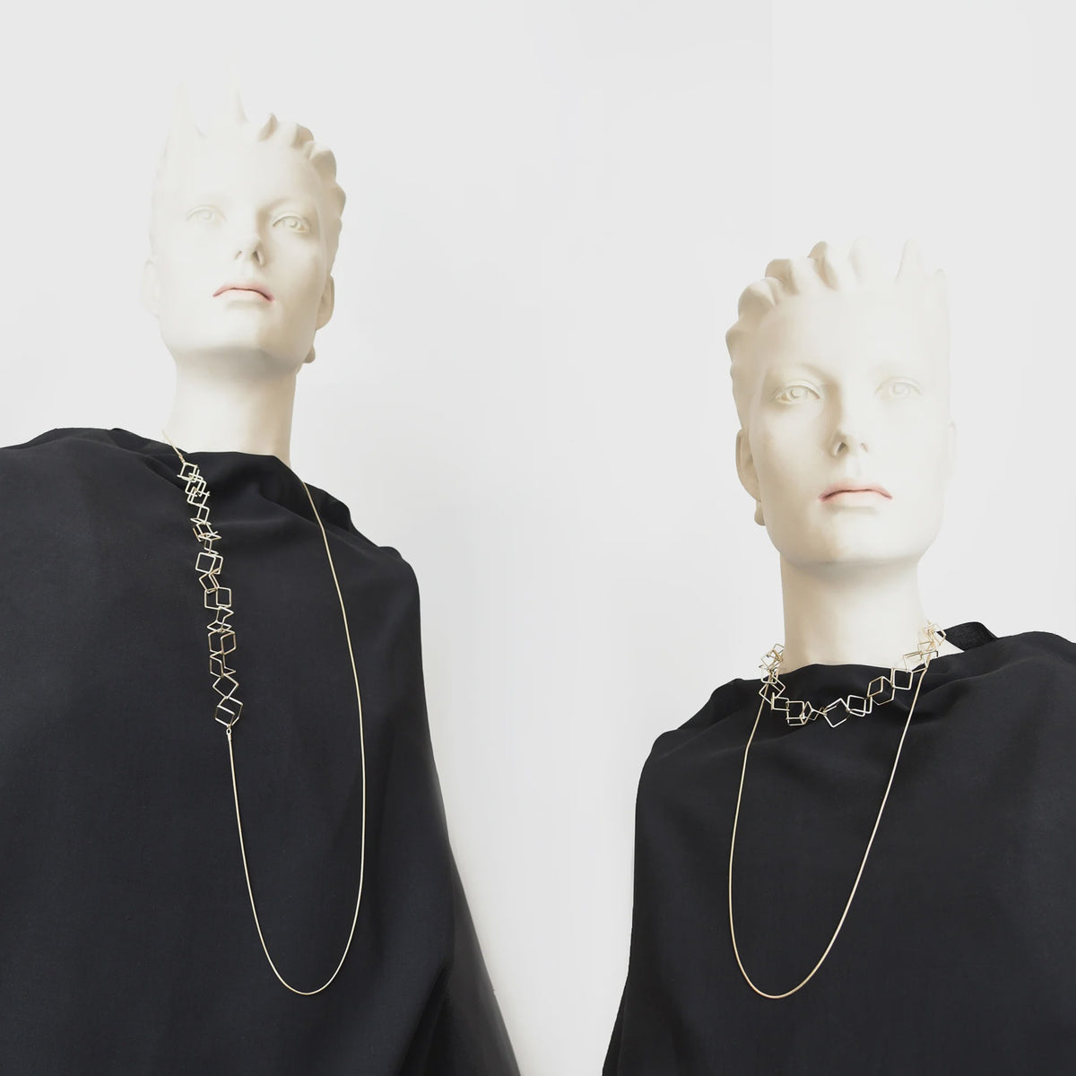 The Maze Necklace  Satin Gold