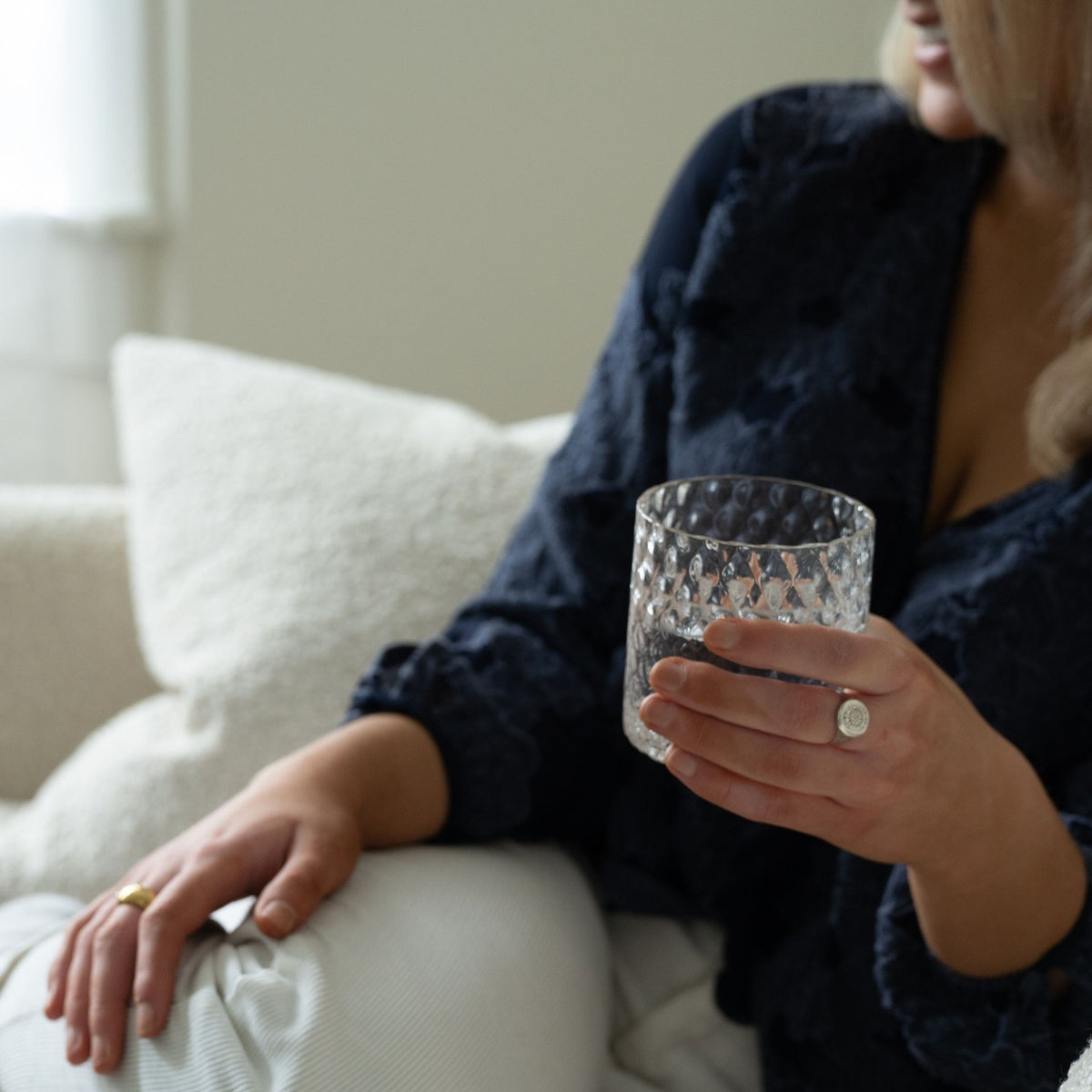 Deco Clear Whisky Glasses