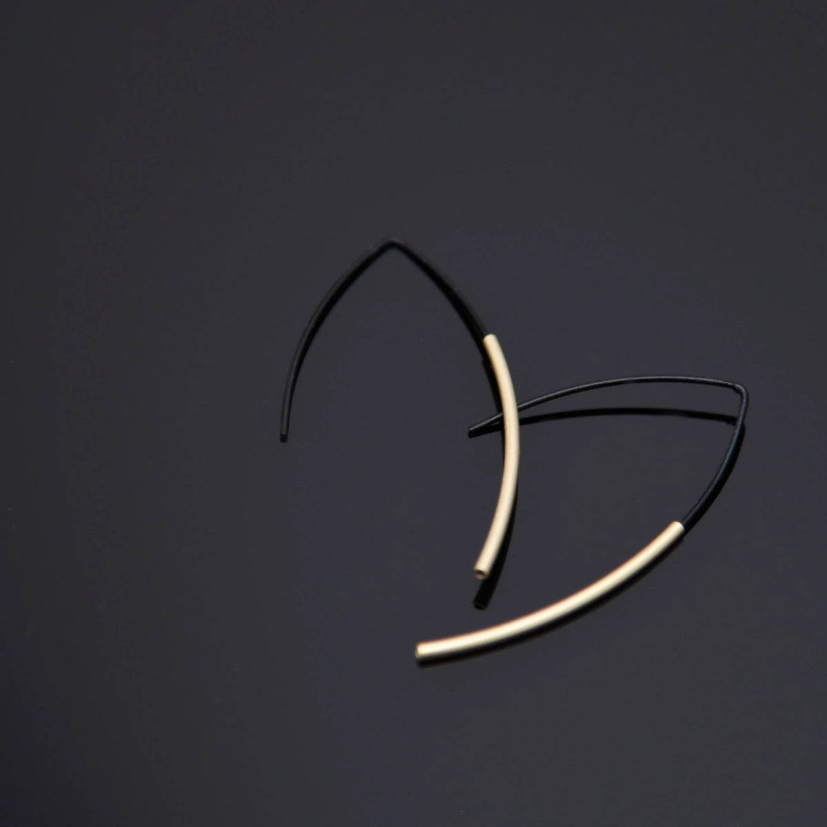 Pursuits - Arc Satin Gold Hoops