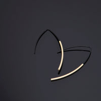 Pursuits - Arc Satin Gold Hoops