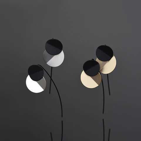 Pursuits -IO Black /Gold Satin Earring