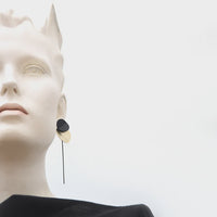 Pursuits -IO Black /Gold Satin Earring