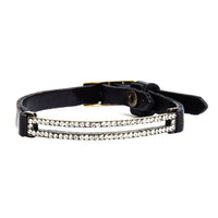 Skinny rectangle  Vintage Brown Leather Bracelet