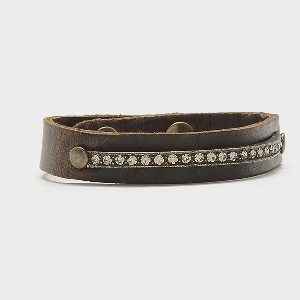 Narrow Swarovski ID Bracelet with Black Diamonds
