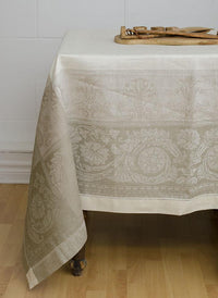 Table Cloth, 100% Linen .Bridgette 70'' x 70''