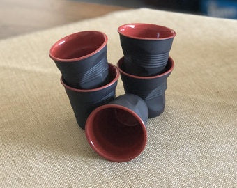 Espresso Cup, Red/Black Revol, 80ml