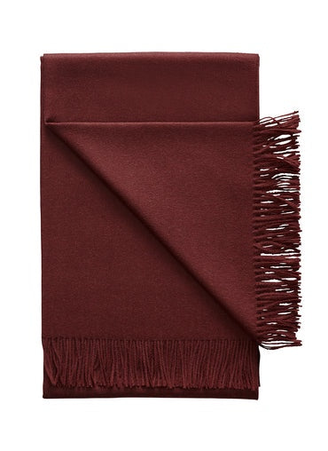 100% Alpaca Throw Dark Cherry