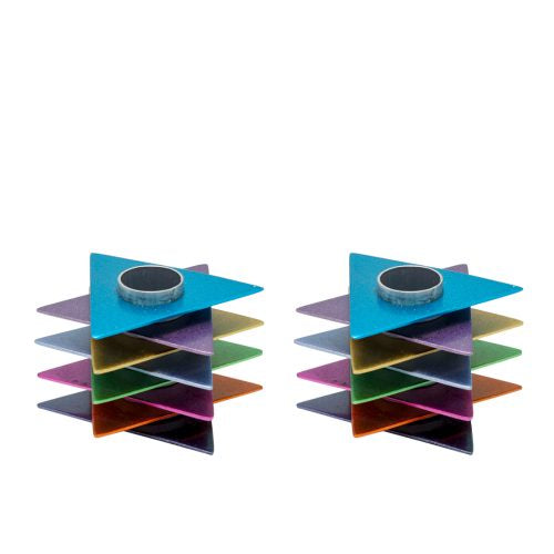 Multi-Colour Star of David Candle Holders