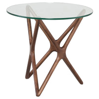 Walnut Star Side Table