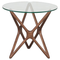 Walnut Star Side Table