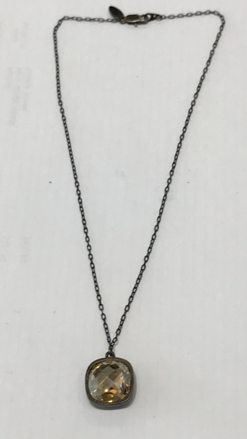 Necklace, Facet Cognac Swarovski