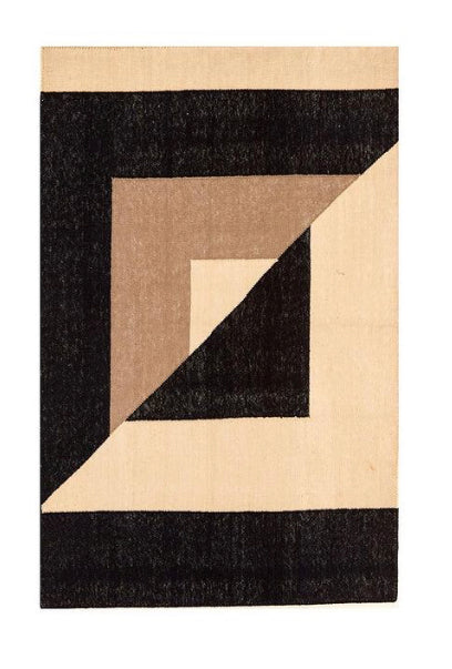 Hand Loomed Rug Sol-Black  4ft x 6ft