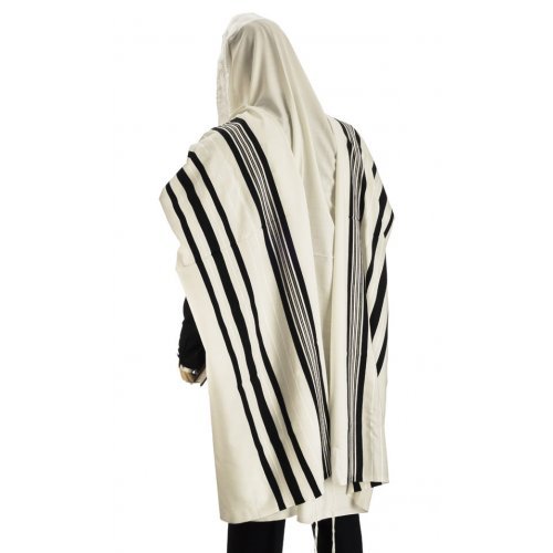 Tallit, Traditional   Black and Gold Stripes 55' X 75 #60
