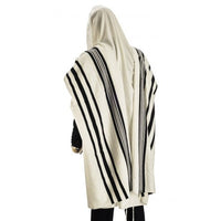 Tallit, Traditional   Black and Gold Stripes 55' X 75 #60