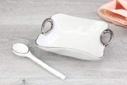 Square Dish w/Spoon