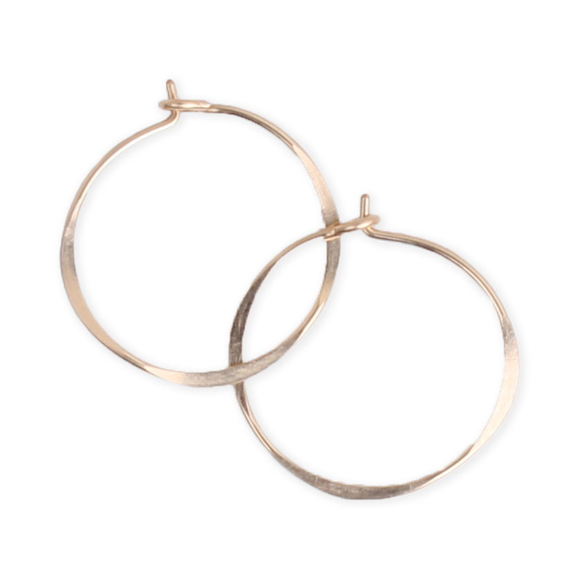 Small Thin Round 1'' Hoop YG