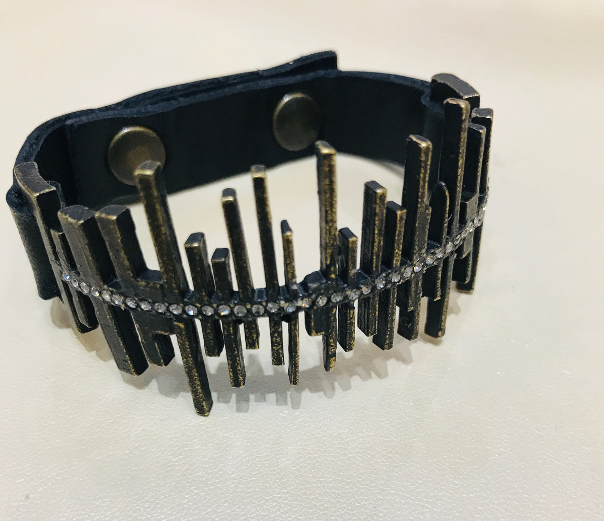 Lines Swarovski Black Diamond Bracelet