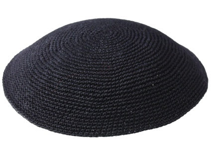 Black  Hand Crochet Kippah