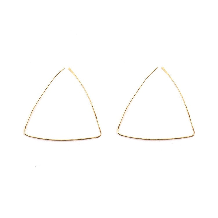 Triangle 14kt Yellow Gold Fill Hoop