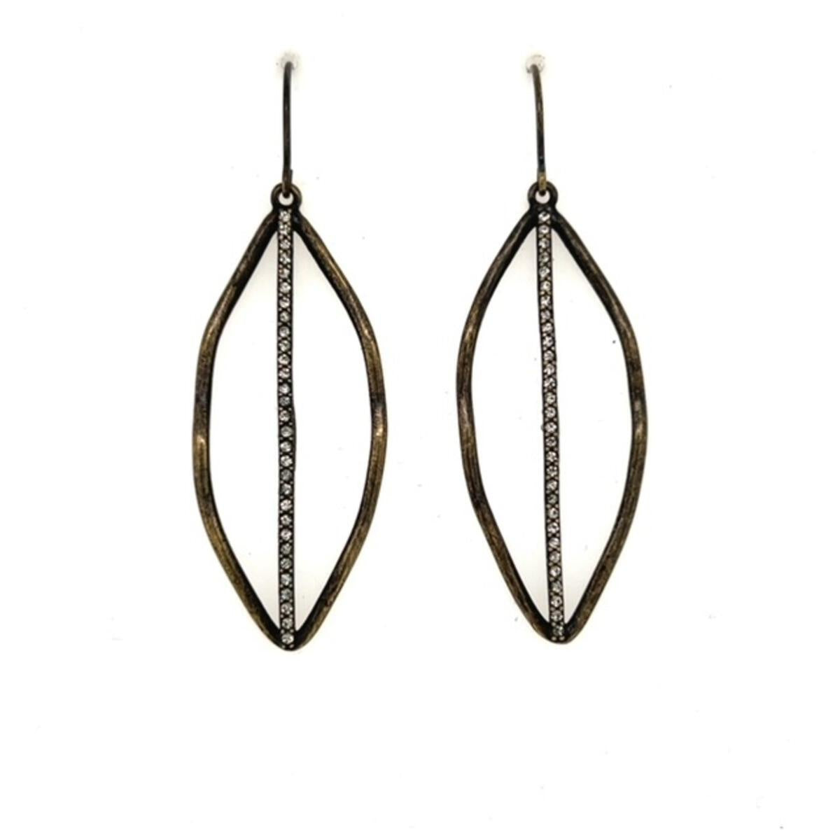 Open Leaf Swarovski Crystal Earrings