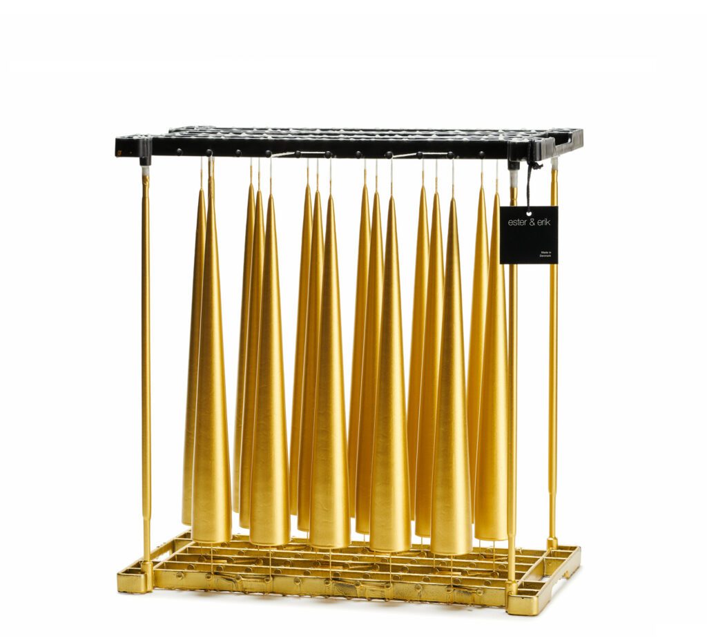 Cone Candle Gold Metallic