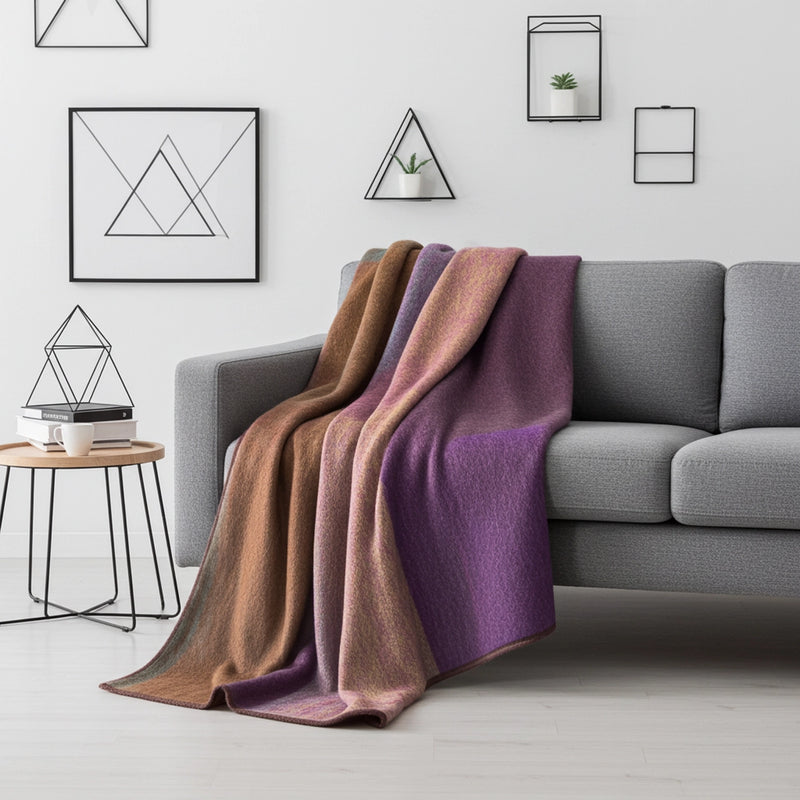 Alpaca Throw Blanket - Kaleidoscope  45'' x 70''