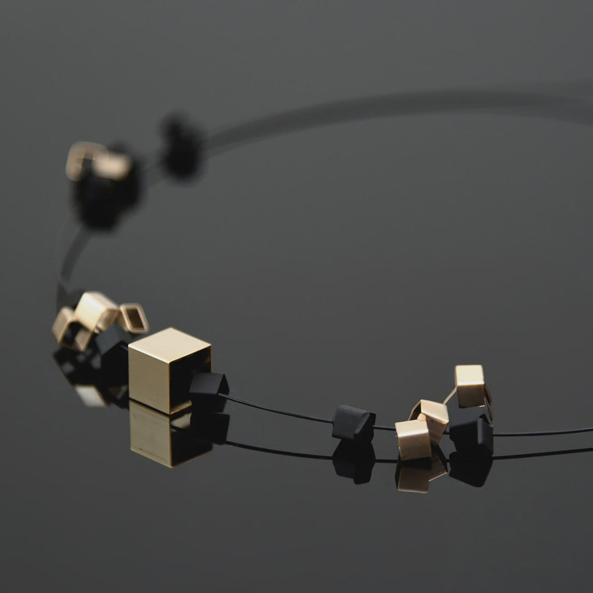 Codex Necklace Black Gold