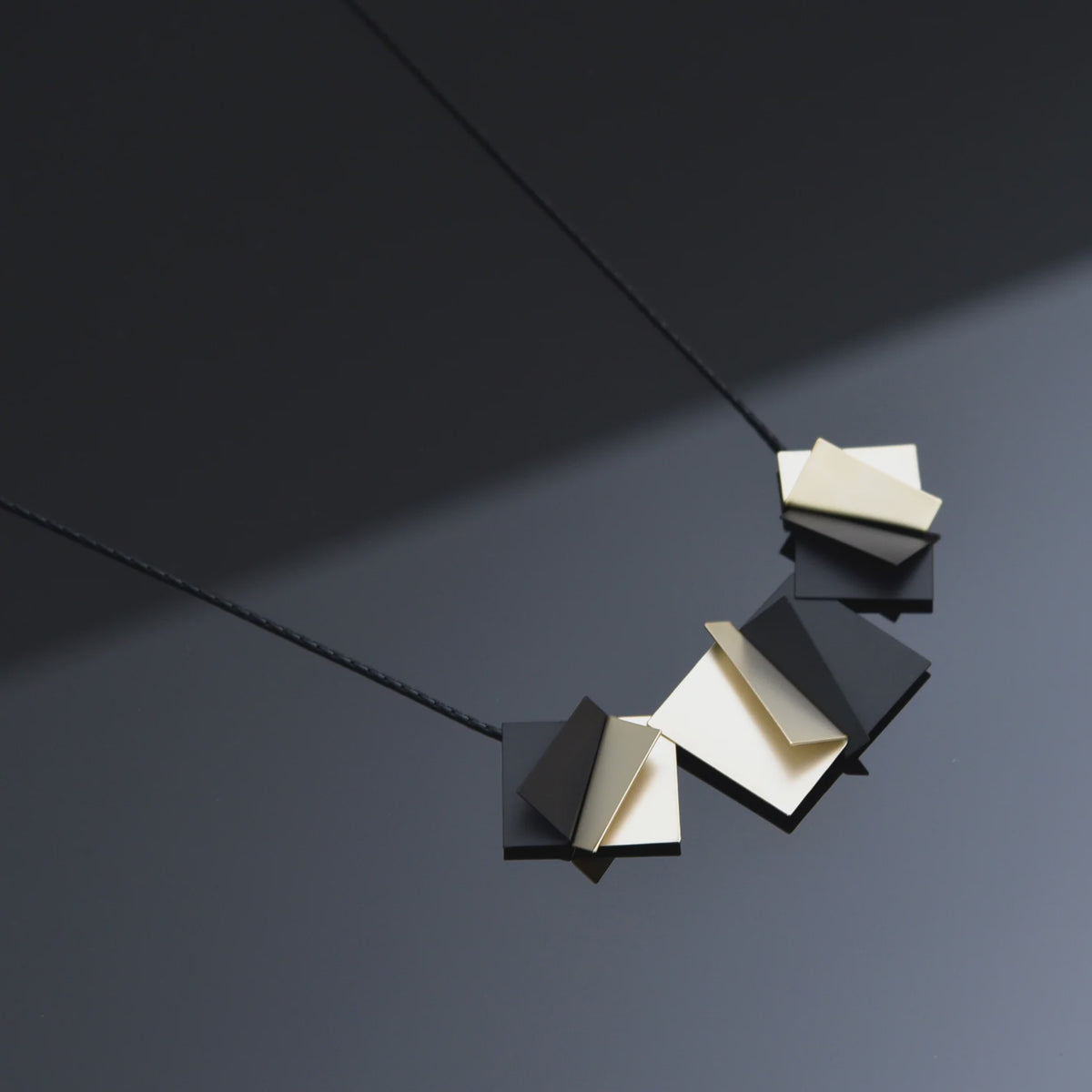 Jett Black Gold Necklace