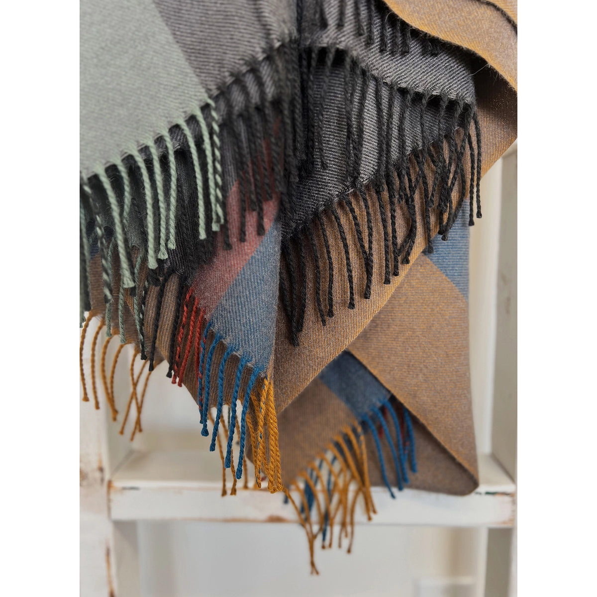 100% Baby Alpaca Throw- Meteorite  51'' x 71''