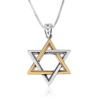 Gold Plated Sterling Silver Star of David Pendant
