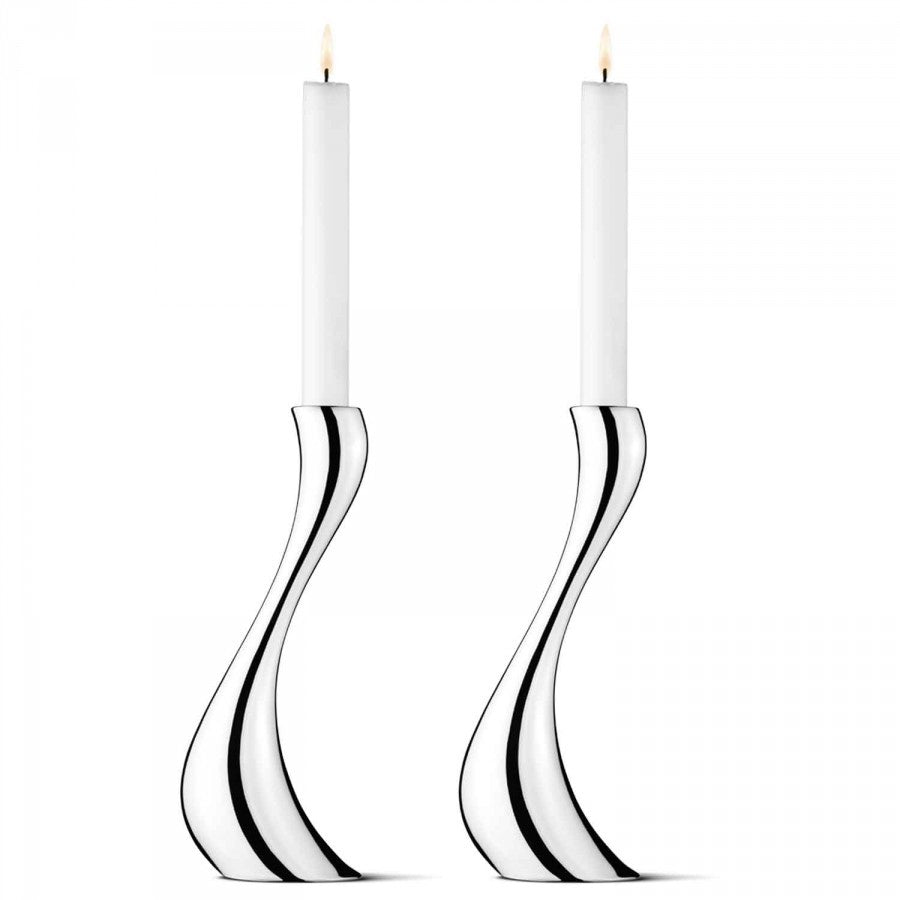 Georg Jensen Cobra Candle Holder set of 2 -Large (  Morris & Loewy Wedding Registry )