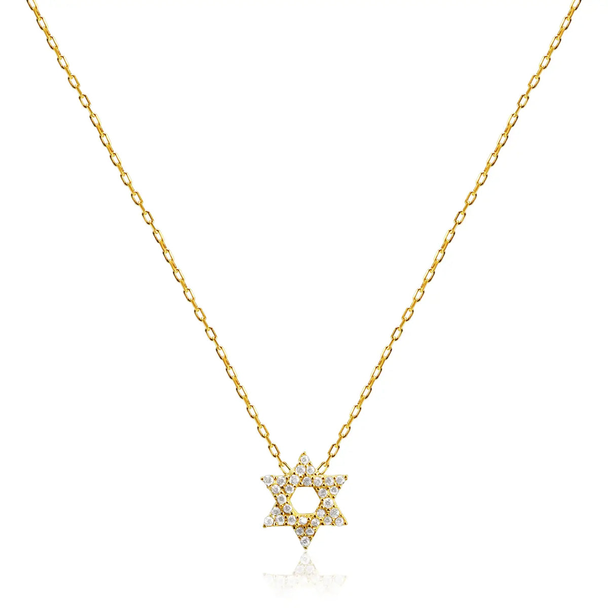 Star of David CZ necklace Yellow