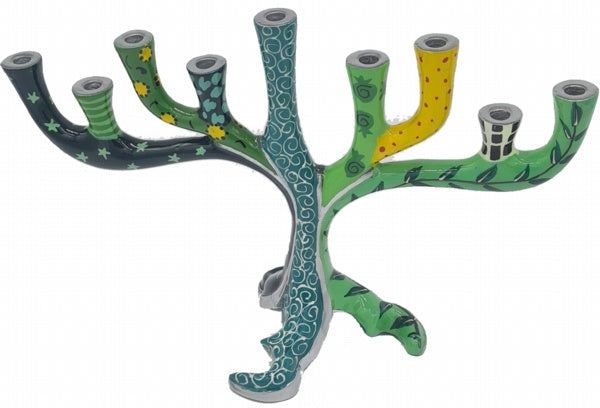 Tree of Life Shades of Green Chanukah