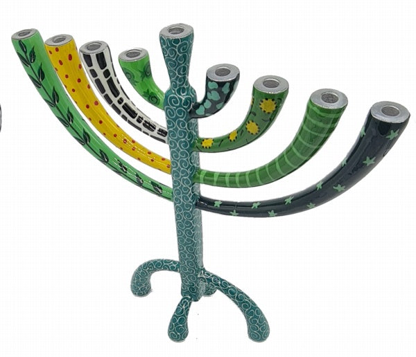 Large Shades of Green Modern Chanukah