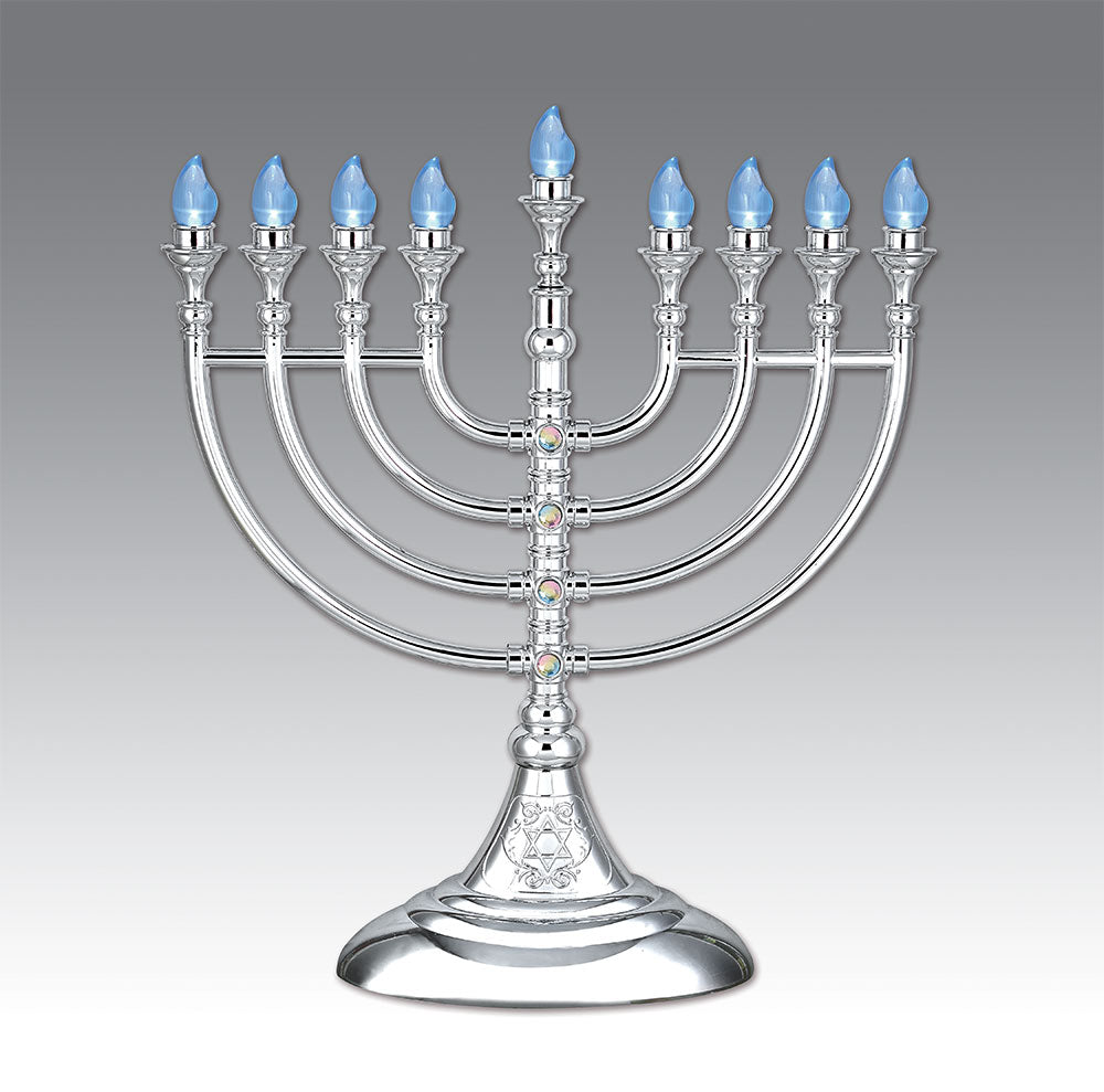 Silver Electro LED Menorah